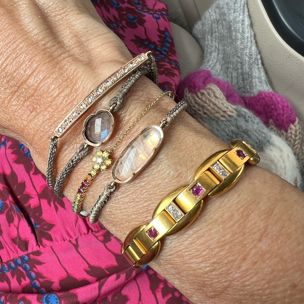 Brooke Gregson diamond bar 14k Rose gold bracelet